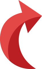 Poster - Red Reversal Arrow Icon - AI Generative
