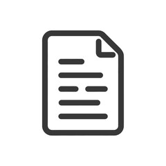 Poster - Document Icon: Rounded Edges, Folded Corner, Text Lines