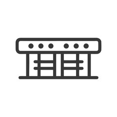 Aufkleber - Minimalist Gate Icon: Geometric Design with Rounded Edges and Circular Accents
