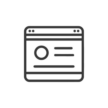 Minimalist Website Icon: Clean Design with Circle and Lines