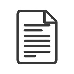 Poster - Simple Document Icon with Folded Corner and Text Lines
