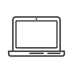 Poster - Minimalist Laptop Icon: Sleek, Modern Design for Digital Communication