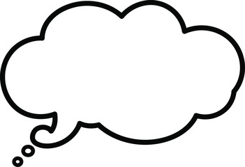 Poster - Thought Bubble Clean Outline Design - AI Generative
