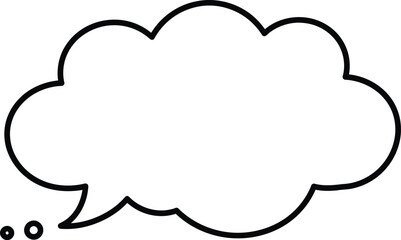 Poster - Thought Bubble Outline Icon - AI Generative
