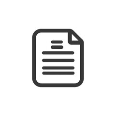 Poster - Minimalist Document Icon with Folded Corner and Text Lines