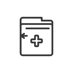 Poster - Medical Data Import Icon: Folder with Plus Sign and Arrow
