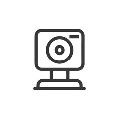 Poster - Minimalist Webcam Icon: Clean Line Art for Digital Communication