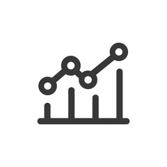 Poster - Rising Graph Icon: Business Growth, Financial Success, and Market Trend Analysis