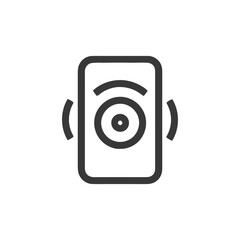 Poster - Vibrating Smartphone Icon: Minimalist Design for Notification Alert
