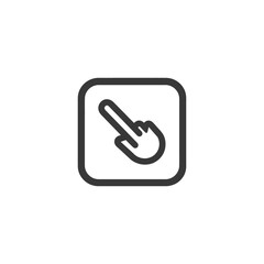 Aufkleber - Minimalist Shovel Icon in Rounded Square, Dark Gray on White