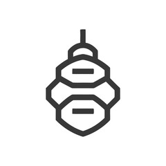 Poster - Geometric Hanging Ornament Icon, Minimalist Design on White Background