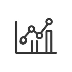 Poster - Ascending Graph Icon: Business Growth, Data Analysis, and Financial Success