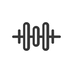 Poster - Minimalist Sound Wave Icon in Dark Gray on White Background