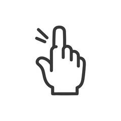 Poster - Finger Tap Icon: Minimalist Line Art for Digital Interaction