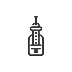 Aufkleber - Minimalist Icon of a Vintage Perfume Bottle with Stopper Detail