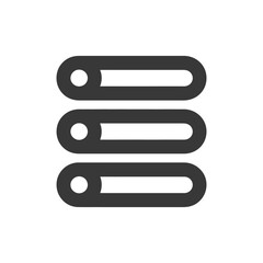 Poster - Three Horizontal Bars with Rounded Ends: List Icon Graphic