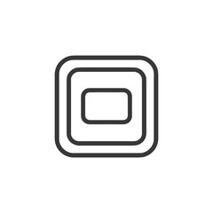 Poster - Concentric Rounded Squares: Minimalist Geometric Design on White Background