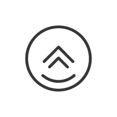 Poster - Minimalist Upward Arrow Icon in Circle, Simple Design