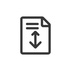 Poster - File Transfer Icon: Document with Arrows for Upload and Download