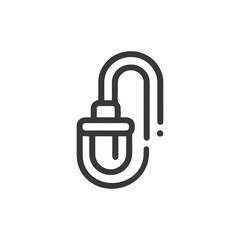 Aufkleber - minimalist line art: hanging lantern with curved support and decorative dot