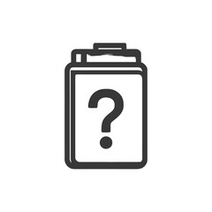Poster - Unknown Document: Question Mark on a File Icon, Uncertainty Concept