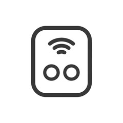 Poster - Smart Home Device Icon: Wireless Connectivity with Dual Button Control