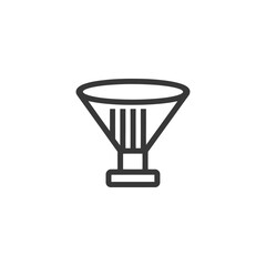 Aufkleber - Minimalist Martini Glass Icon: Elegant Cocktail Symbol on White Background