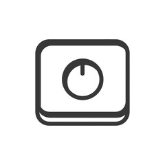 Poster - Minimalist Timer Icon: Dark Gray Rounded Square with Circular Dial