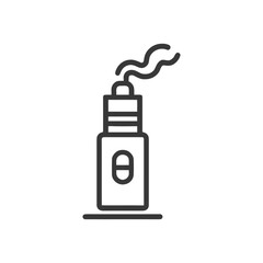 Aufkleber - Modern Vape Pen Icon with Vapor Trail, Minimalist Line Art Design