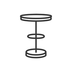 Aufkleber - Minimalist Three-Tiered Stand Icon, Simple Line Art Design