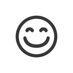 Poster - Minimalist Smiling Face Icon: Simple, Happy, and Expressive Design