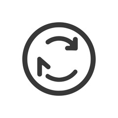 Aufkleber - circular arrows: a simple, bold icon of rotation and renewal