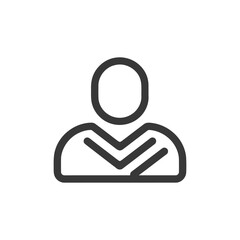 Poster - Minimalist User Icon: Simple Profile Symbol with Chevron Design