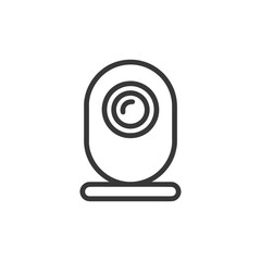 Poster - Minimalist Webcam Icon: Clean Line Art for Digital Communication