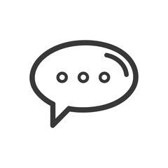 Poster - Minimalist Chat Bubble Icon with Three Dots on White Background