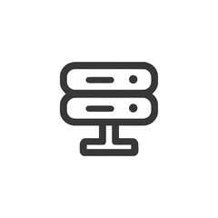 Poster - Minimalist Server Icon: Data Storage, Network Connection, and Technology Symbol