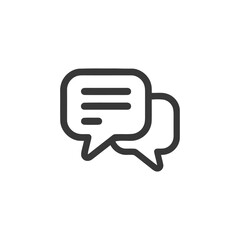 Poster - Minimalist Chat Bubbles Icon: Communication, Dialogue, and Text Exchange Symbol