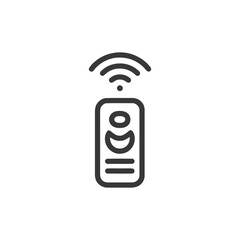 Poster - Minimalist Smart Remote Icon with Wireless Signal