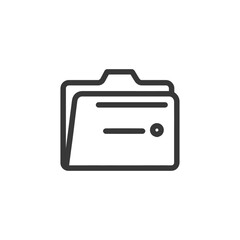 Poster - Minimalist Folder Icon with Rounded Edges and Document Details
