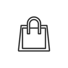 Poster - Minimalist Shopping Bag Icon: Clean Line Art for Retail and Commerce Design