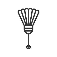 Poster - Minimalist Icon of a Feather Duster with Clean Lines and Modern Design