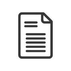 Poster - Simple Document Icon with Rounded Corners and Text Lines
