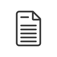 Poster - Minimalist Document Icon with Folded Corner and Text Lines