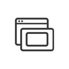 Poster - Browser Windows Icon: Minimalist Design for Web Development and User Interface