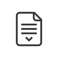 Poster - Download Document Icon: Minimalist Design with Arrow and Lines