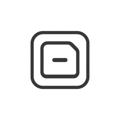 Poster - Minimalist Delete Icon: Bold Outline in Rounded Square Frame on White