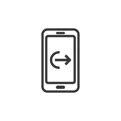 Poster - Smartphone Rotation Icon: Minimalist Design for Mobile Interface