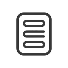 Poster - Minimalist Document Icon: Rounded Rectangle with Three Horizontal Lines