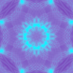 Poster - Symmetrical illustration in the shape of a pink and purple star. 3d rendering