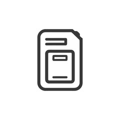 Poster - Floppy Disk Icon: Vintage Data Storage Symbol in Minimalist Line Art